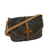 Louis Vuitton Vintage Pre-owned Canvas axelremsvskor Brown, Dam