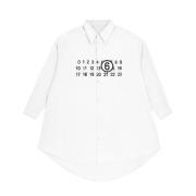 MM6 Maison Margiela Oversize-skjorteklänning med fallna axlar White, D...