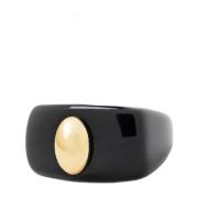 LA Manso Rip Ring Statement Smycken Black, Dam