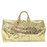 Louis Vuitton Vintage Pre-owned Canvas handvskor Yellow, Dam