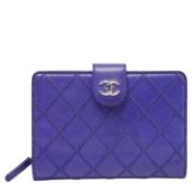 Chanel Vintage Pre-owned Laeder plnbcker Blue, Dam