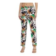 Giorgio Grati Jungle Print Bomullsbyxor Multicolor, Dam