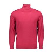 Gant Rosa Ull Turtleneck Sweater Logo Detalj Pink, Herr