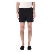 Tom Ford Svarta Badshorts Med Meshfoder Black, Herr