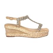 ALMA EN PENA Kil Sandal med Flätade Prydnader Beige, Dam