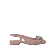 Alma EN Pena Spänne Rhinestone Platta Sko Pink, Dam