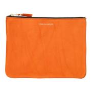 Comme des Garçons Orange Washed Zip Pouch Handväska Orange, Dam