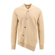 Comme des Garçons Beige Stickat V-ringad Ulltröja Beige, Herr