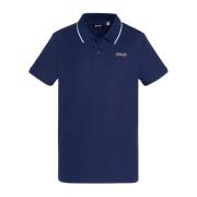 Schott NYC Bomull Polo Skjorta Paul Blue, Herr