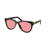 Miu Miu Röda Linser Svart Ram Solglasögon Black, Unisex