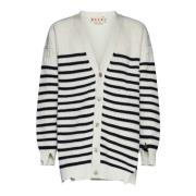 Marni Randig V-ringad Cardigan Sweaters Multicolor, Herr