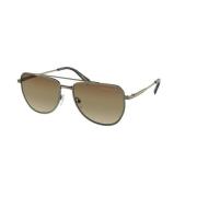 Michael Kors Grön Brun Oliv Gradient Solglasögon Green, Unisex