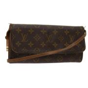 Louis Vuitton Vintage Pre-owned Canvas axelremsvskor Brown, Dam