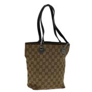 Gucci Vintage Pre-owned Canvas handvskor Brown, Dam