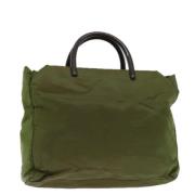 Prada Vintage Pre-owned Tyg prada-vskor Green, Dam