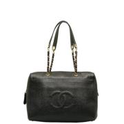 Chanel Vintage Pre-owned Laeder totevskor Black, Dam