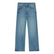 Jacquemus Blå Rak Ben Bomulls Jeans Blue, Herr