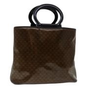 Celine Vintage Pre-owned Canvas handvskor Brown, Dam