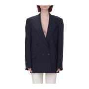 Msgm Dubbelknäppta Blazers Blue, Dam