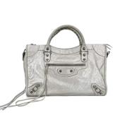 Balenciaga Vintage Pre-owned Laeder handvskor Gray, Dam