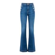 Nenette Bootcut Denim Jeans Blue, Dam