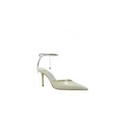 Jimmy Choo Ivory Patentläder Slingback Pumps Beige, Dam