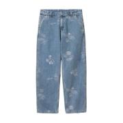 Carhartt Wip Stamp Boyfriend Fit Jeans Blue, Dam