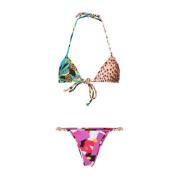 Reina Olga MultiColour Jungle Print Halterneck Bikini Set Multicolor, ...