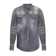 Dsquared2 Denim skjorta Gray, Herr