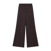 Stella McCartney Flared Wool Trousers Brown, Dam