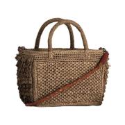 Ibeliv Virkad Raffia Cocktailväska Beige, Dam