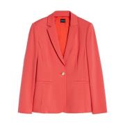 Pennyblack Korallröd Elegant Blazer Jacka Red, Dam