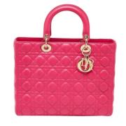 Dior Vintage Pre-owned Laeder handvskor Pink, Dam