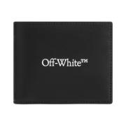 Off White Bookish Bi-fold Läder Plånbok Svart Black, Herr