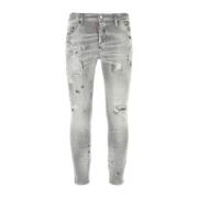 Dsquared2 Stretch Denim Skater Jeans Gray, Herr