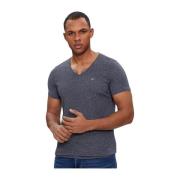 Tommy Jeans Blå Slim Fit V-Ringad T-Shirt Blue, Herr