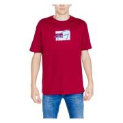 Tommy Jeans Street Sign T-shirt Höst/Vinter Kollektion Red, Herr