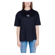 Calvin Klein Jeans Boyfriend T-shirt Höst/Vinter Kollektion 100% Bomul...