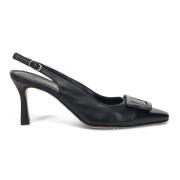 Calpierre Svart Klack Pumps Elegant Tidlös Silhuett Black, Dam