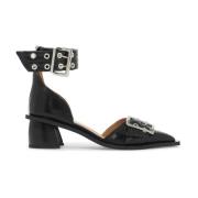 Ganni Chunky Buckle Dé Pumps Black, Dam