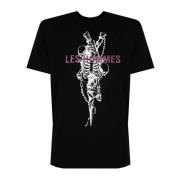 Les Hommes Klassisk Rund Hals T-shirt Black, Herr