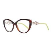 Emilio Pucci Brun Cat Eye Optiska Ramar Brown, Dam