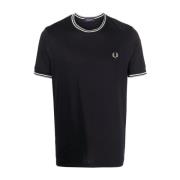 Fred Perry T-Shirts Black, Herr