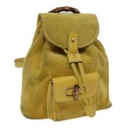 Gucci Vintage Pre-owned Laeder ryggsckar Yellow, Dam