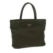 Prada Vintage Pre-owned Nylon totevskor Green, Dam