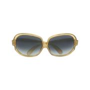 Dior Vintage Pre-owned Acetat solglasgon Yellow, Dam