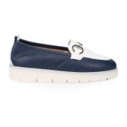 Sangiorgio Blå Slip-On Moccasin Horsebit Sko Blue, Dam