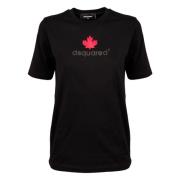 Dsquared2 Stilren T-shirt för kvinnor Black, Dam