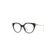 Fendi Oval Glasögon Baguette Kollektion Black, Dam