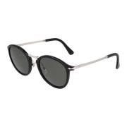 Persol Rund Ram Solglasögon Black, Unisex